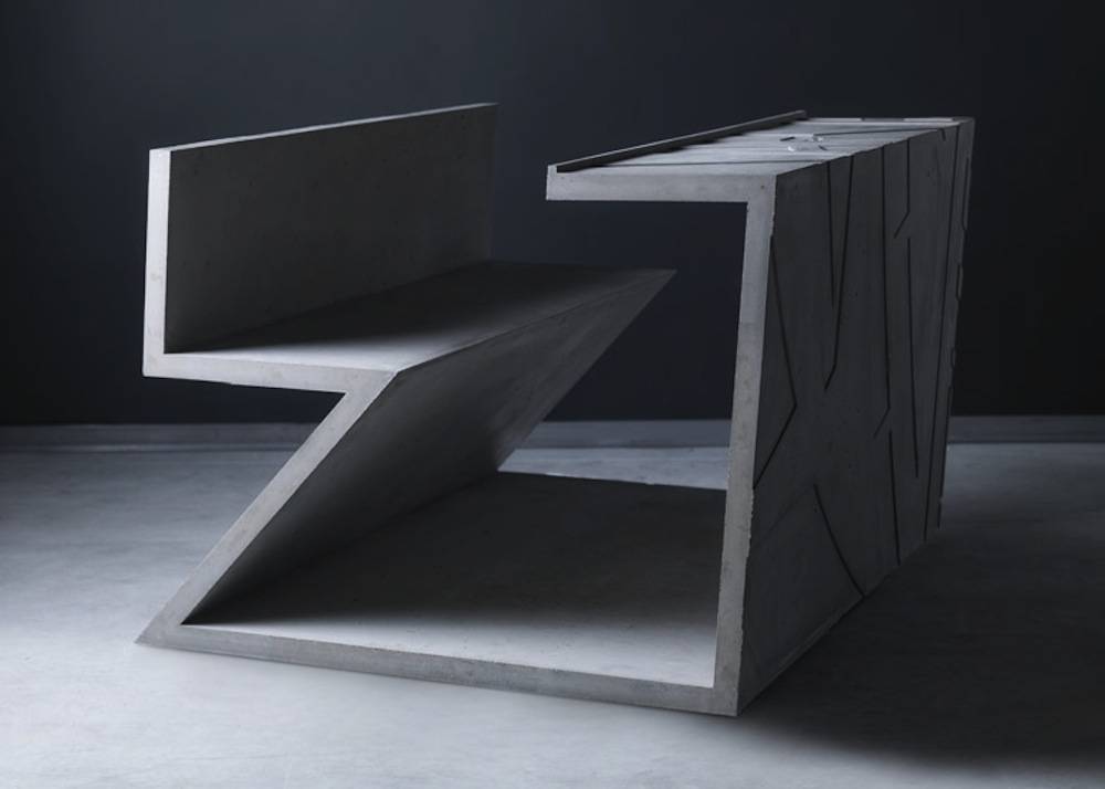 Daniel Libeskind table for Marina Abramovic for Moroso