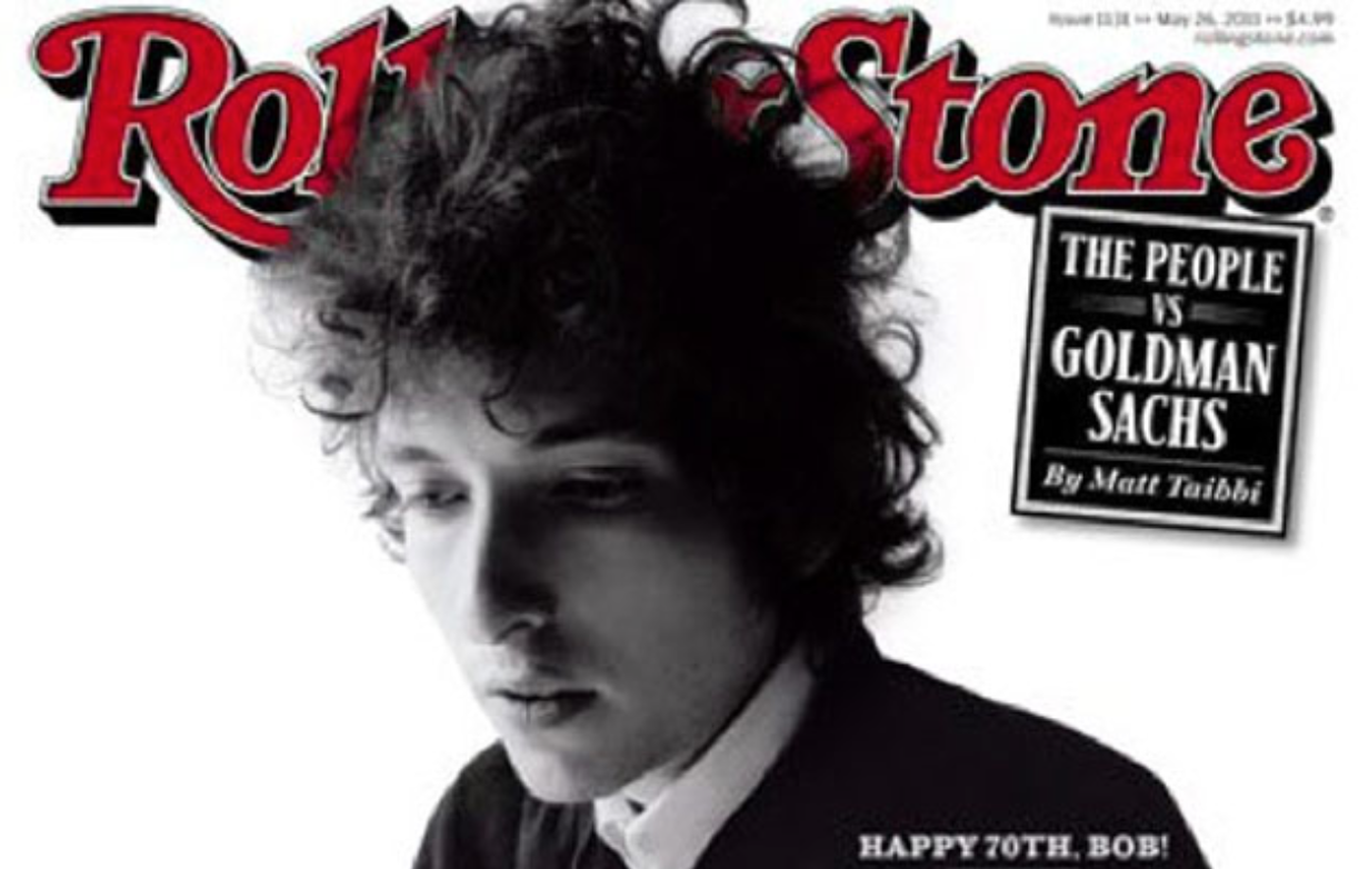 Bob Dylan on cover of Rolling Stone.