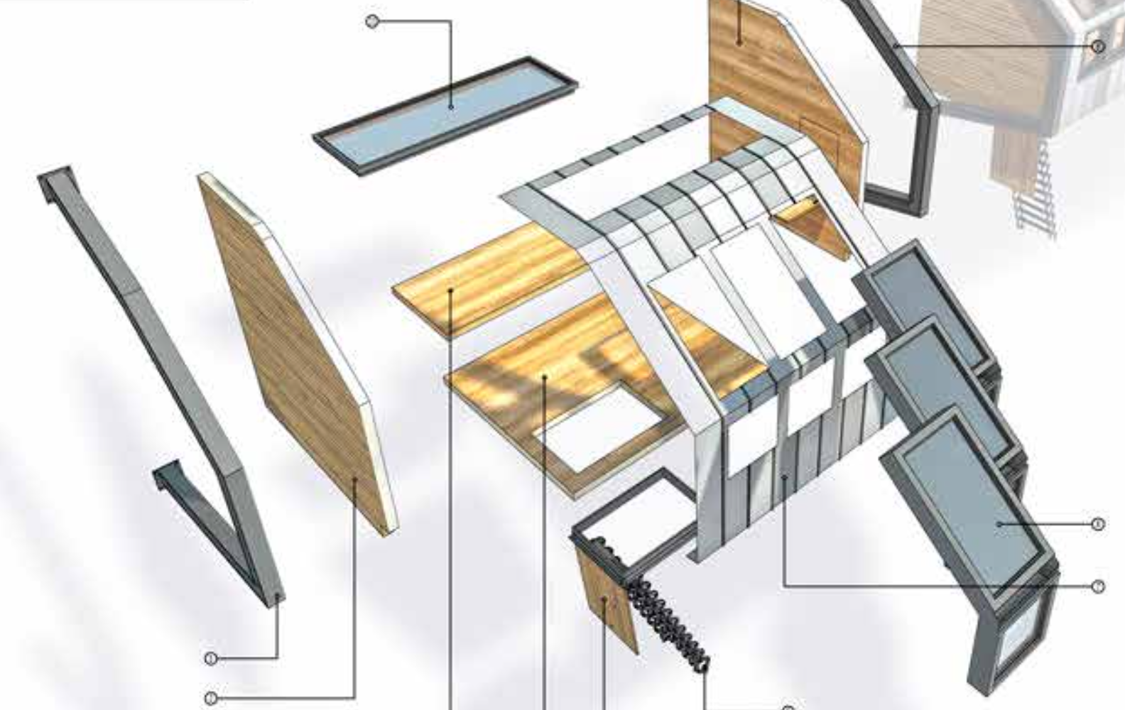 http://www.fakro.com/architects/international-design-competition/inspires-space-for-new-visions/ A skylight roof also serves as a fire escape while L-shaped FAKRO windows provide ample natural light.
