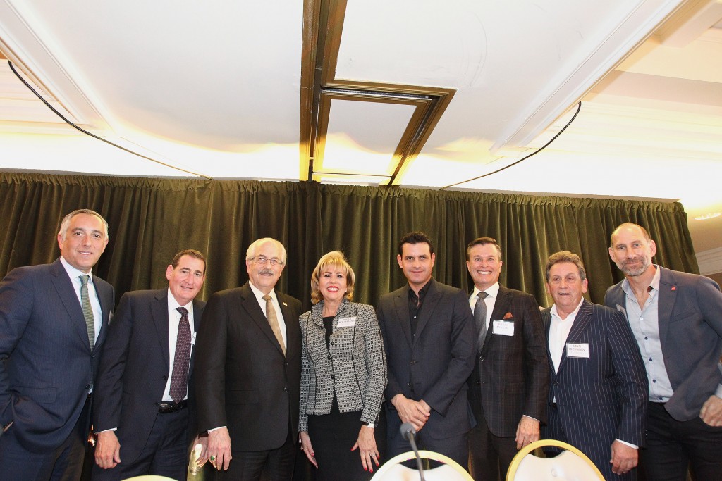 "SoCal Power Brokers” Panel: (from left to right) Stephen Kotler, Syd Leibovoitch, Timothy Lappen, Myra Nourmand, Kurt Rappaport, Frank Symons, Stan Richman, and Billy Rose