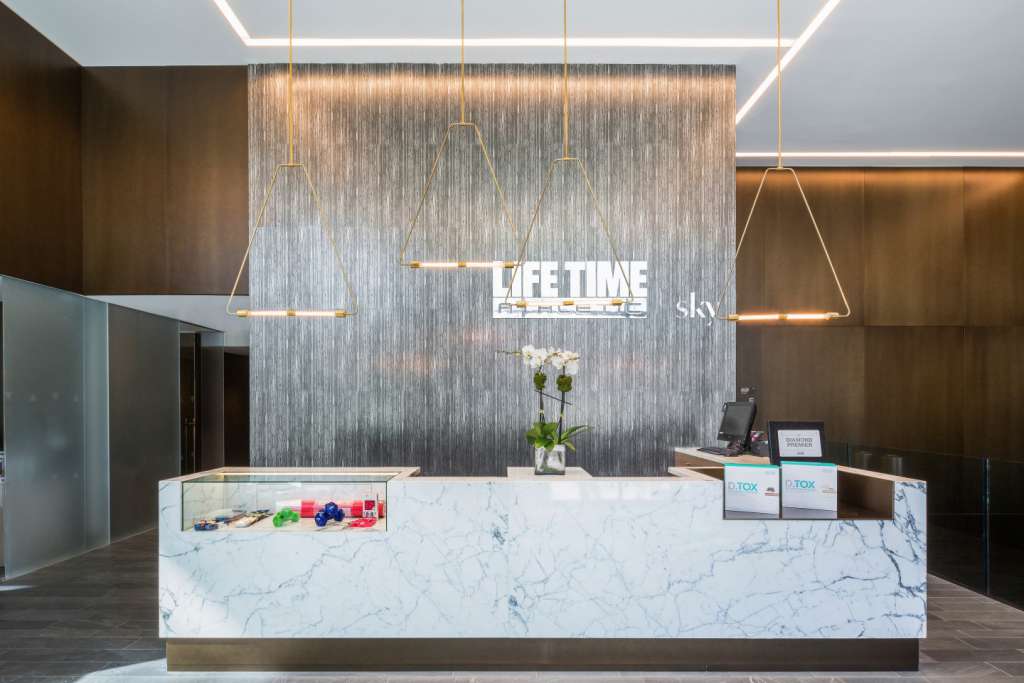 The residences’ buzziest, most-prized amenity is Life Time Athletic at Sky, New York City’s first Life Time Fitness location