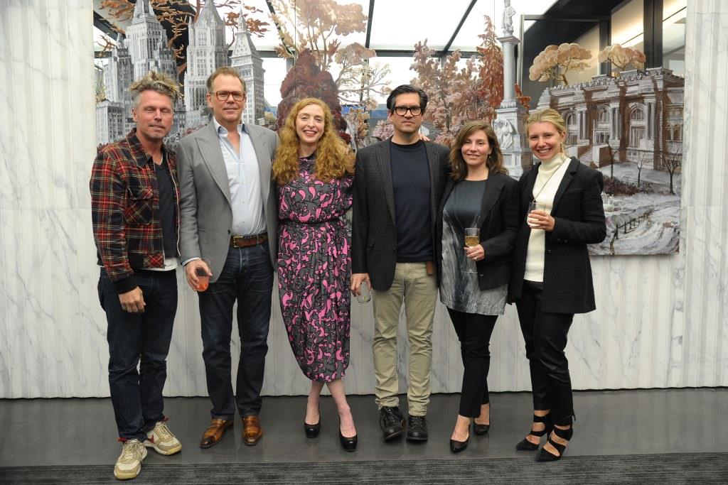 Bill Powers, John Currin, Rachel Feinstein, Sean Landers, Michelle Landers, Rebecca Sternthal / Photo Credit: Patrick McMullan 